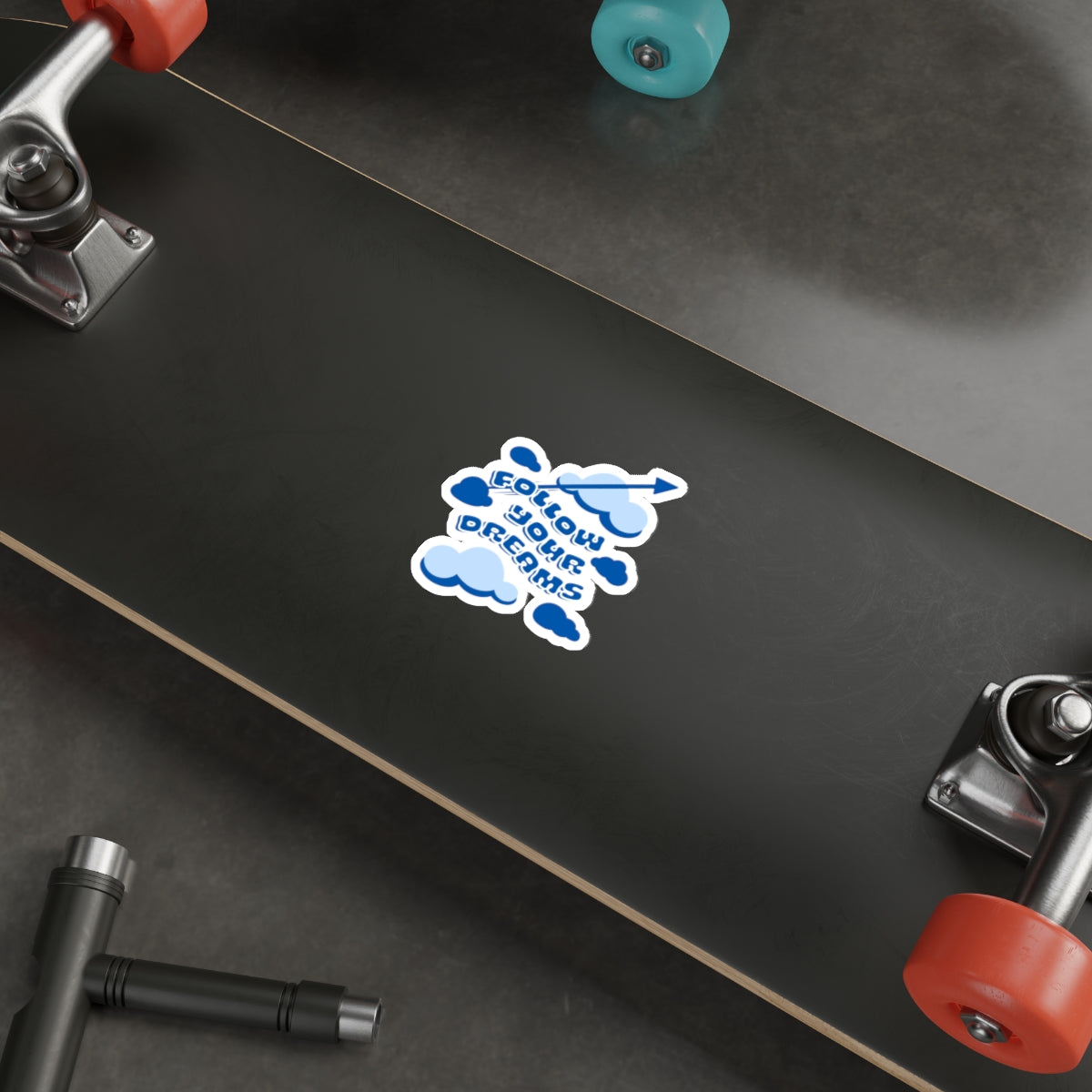 Blue Follow Your Dreams Sticker