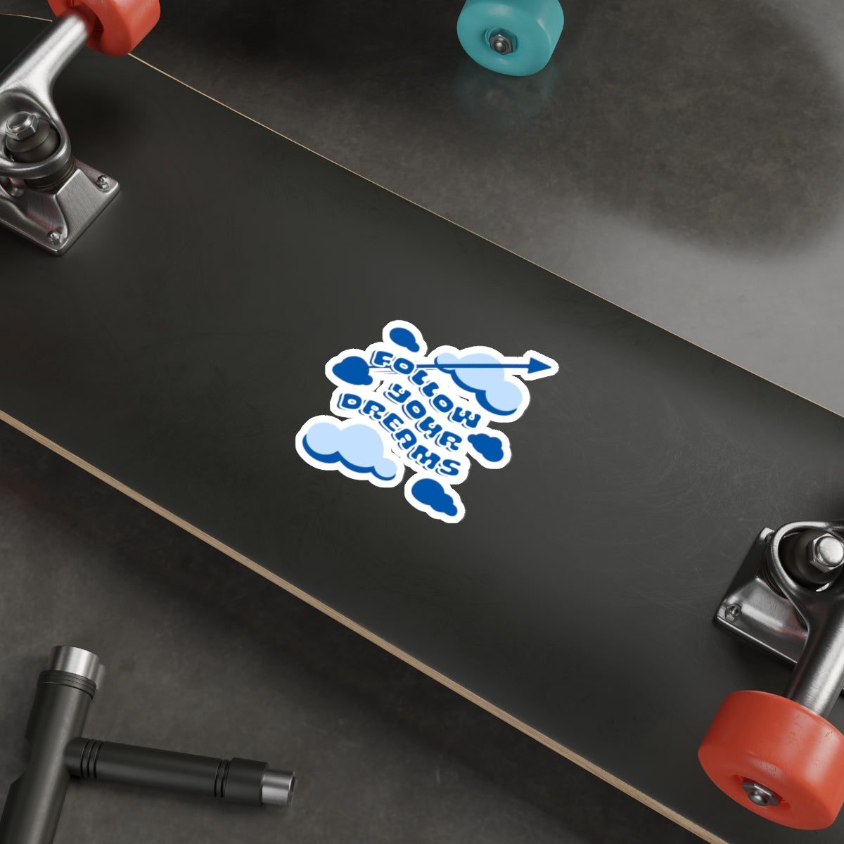 Blue Follow Your Dreams Sticker